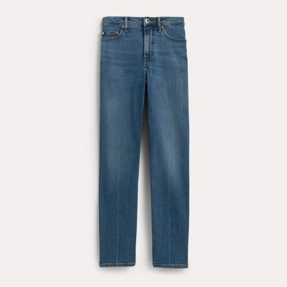 Everlane Women's High-Key Stovepipe Jean in Mid Indigo, Size 28, Cotton - NEW